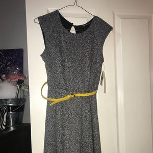 Grey dress with belt